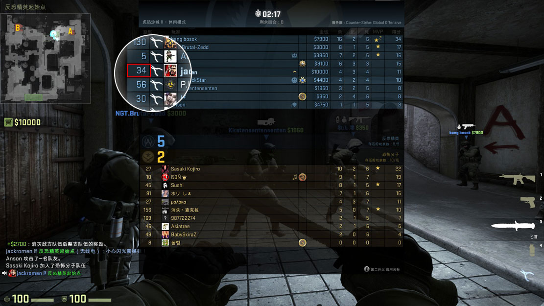 图3：迅游网游加速器——CSGO加速效果突出，加速后34ms